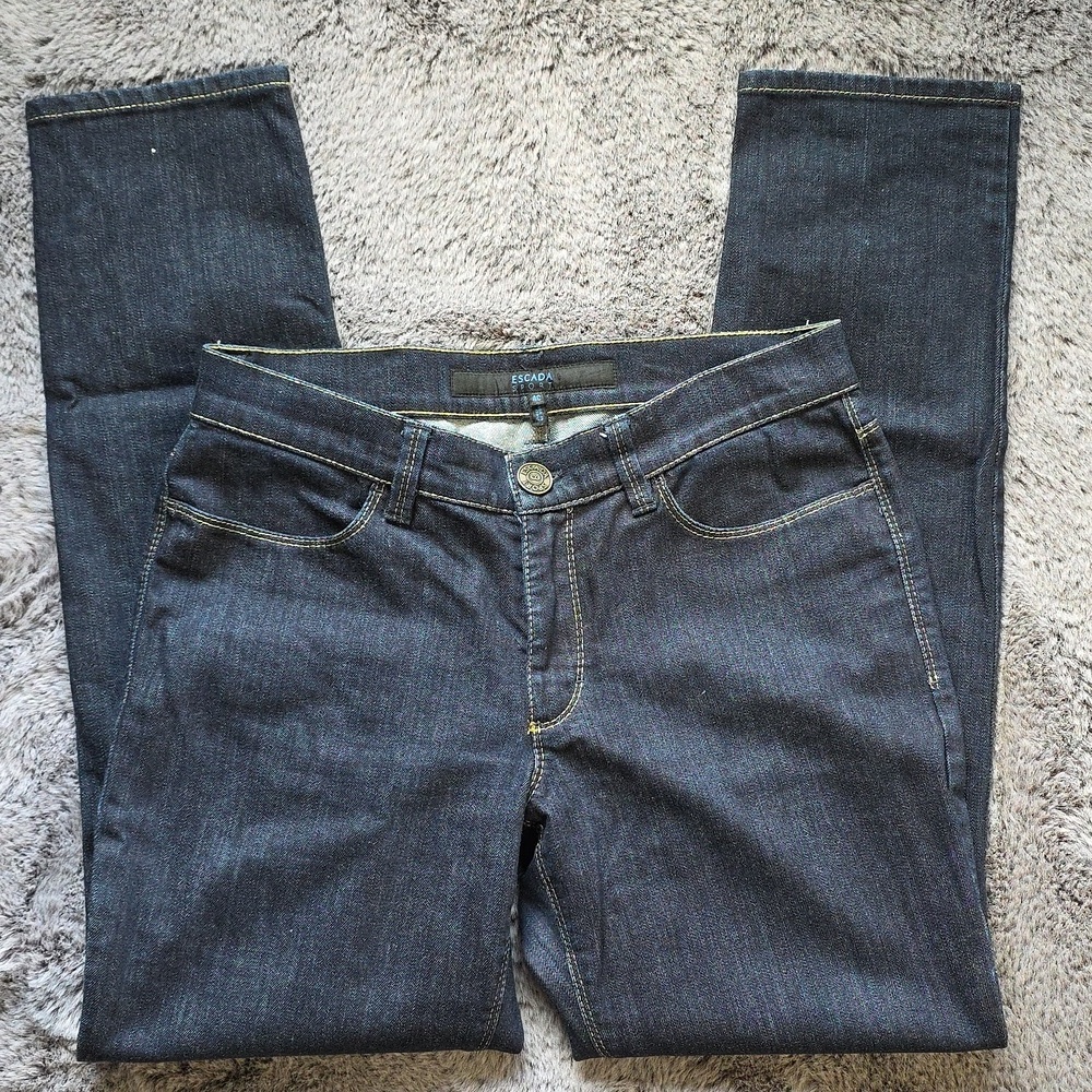 Escada Sport Denim gold thread Leah dark wash Straight size 40 / medium / 8